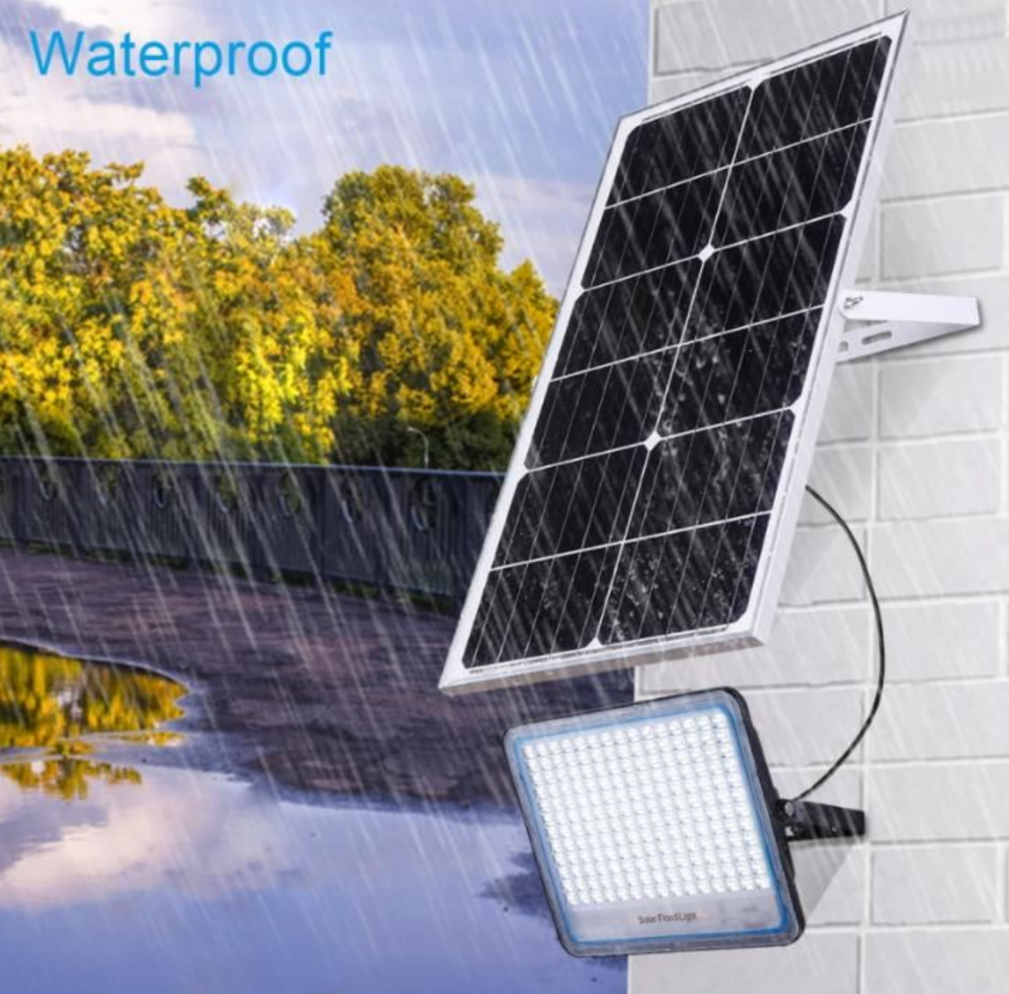 600W LED Solar Flood Light, Remote Controlled, Dusk to Dawn - Image 3